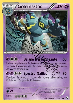 Carte Pokémon Golemastoc n°59 de la série Dragons Exaltés