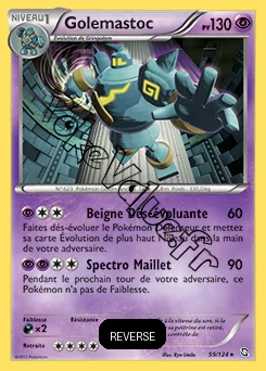 Carte Pokémon Golemastoc Reverse n°59 de la série Dragons Exaltés