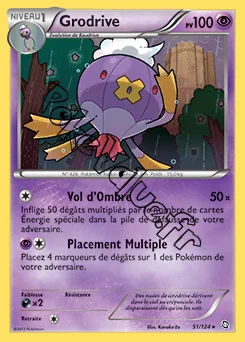Carte Pokémon Grodrive n°51 de la série Dragons Exaltés