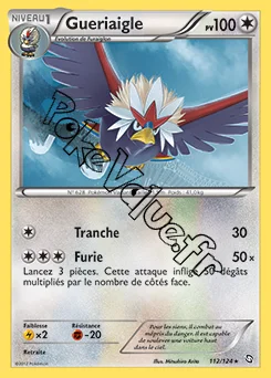 Carte Pokémon Gueriaigle n°112 de la série Dragons Exaltés