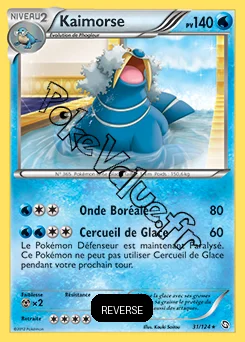 Carte Pokémon Kaimorse Reverse n°31 de la série Dragons Exaltés