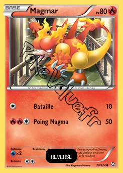 Carte Pokémon Magmar  Reverse n°20 de la série Dragons Exaltés
