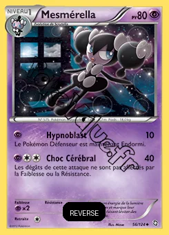 Carte Pokémon Mesmérrella Reverse n°56 de la série Dragons Exaltés