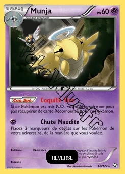 Carte Pokémon Munja Reverse n°48 de la série Dragons Exaltés