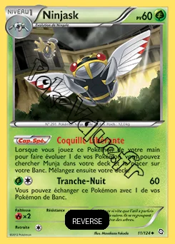 Carte Pokémon Ninjask  Reverse n°11 de la série Dragons Exaltés
