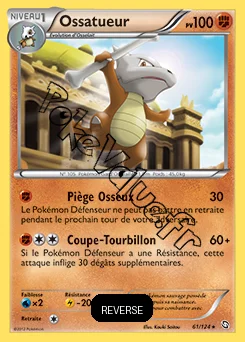 Carte Pokémon Ossatueur Reverse n°61 de la série Dragons Exaltés