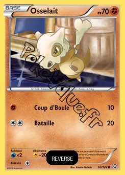 Carte Pokémon Osselait Reverse n°60 de la série Dragons Exaltés