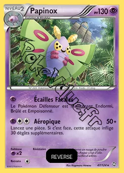 Carte Pokémon Papinox Reverse n°47 de la série Dragons Exaltés