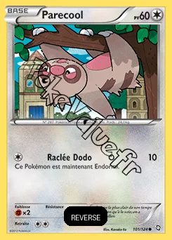 Carte Pokémon Parecool Reverse n°101 de la série Dragons Exaltés