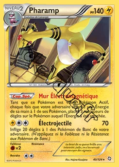 Carte Pokémon Pharamp n°40 de la série Dragons Exaltés