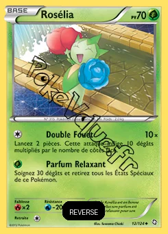 Carte Pokémon Rosélia Reverse n°12 de la série Dragons Exaltés