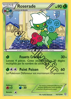 Carte Pokémon Roserade  n°14 de la série Dragons Exaltés