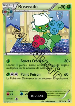 Carte Pokémon Roserade  Reverse n°14 de la série Dragons Exaltés