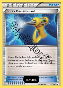 Carte Pokémon Spray Dés évoluant Reverse n°113 de la série Dragons Exaltés