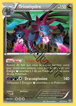 Carte Pokémon Trioxhydre n°97 de la série Dragons Exaltés