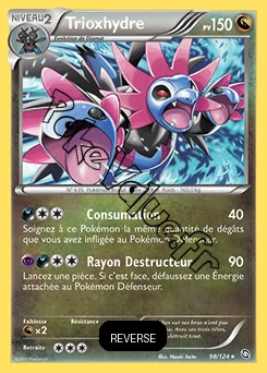 Carte Pokémon Trioxhydre Reverse n°98 de la série Dragons Exaltés