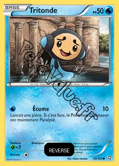 Carte Pokémon Tritonde Reverse n°34 de la série Dragons Exaltés