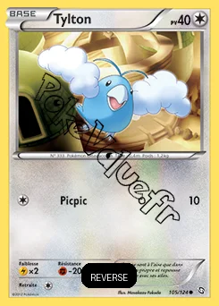 Carte Pokémon Tylton  Reverse n°105 de la série Dragons Exaltés