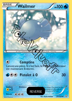 Carte Pokémon Wailmer  Reverse n°25 de la série Dragons Exaltés