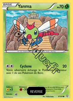 Carte Pokémon Yanma  Reverse n°4 de la série Dragons Exaltés