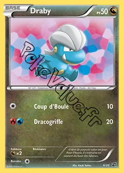 Carte Pokémon Draby n°6 de la série Coffre des Dragons