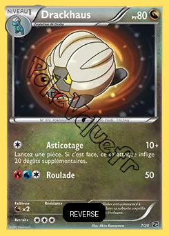 Carte Pokémon Drackhaus Reverse n°7 de la série Coffre des Dragons