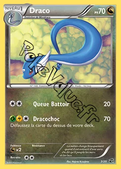 Carte Pokémon Draco n°3 de la série Coffre des Dragons