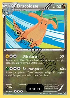 Carte Pokémon Dracolosse Reverse n°5 de la série Coffre des Dragons