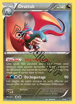 Carte Pokémon Drattak n°8 de la série Coffre des Dragons