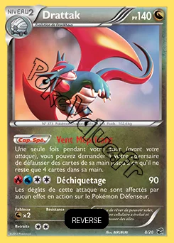 Carte Pokémon Drattak Reverse n°8 de la série Coffre des Dragons