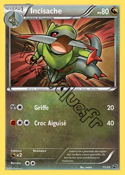 Carte Pokémon Incisache n°15 de la série Coffre des Dragons