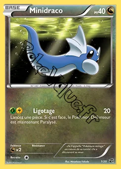 Carte Pokémon Minidraco n°1 de la série Coffre des Dragons