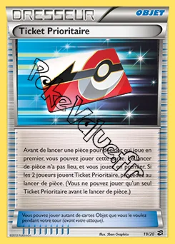 Carte Pokémon Ticket Prioritaire n°19 de la série Coffre des Dragons