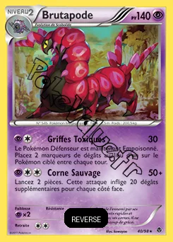 Carte Pokémon Brutapode Reverse n°40 de la série Pouvoirs Émergents