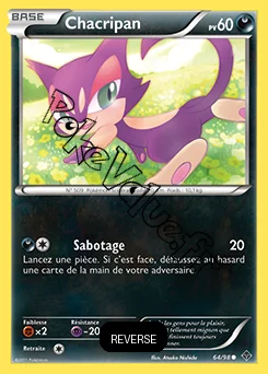 Carte Pokémon Chacripan Reverse n°64 de la série Pouvoirs Émergents