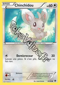 Carte Pokémon Chinchidou n°84 de la série Pouvoirs Émergents