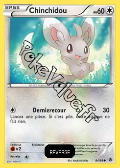 Carte Pokémon Chinchidou Reverse n°84 de la série Pouvoirs Émergents