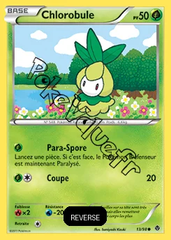 Carte Pokémon Chlorobule Reverse n°13 de la série Pouvoirs Émergents
