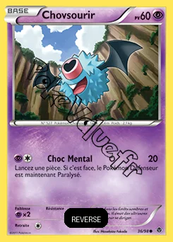 Carte Pokémon Chovsourir Reverse n°36 de la série Pouvoirs Émergents