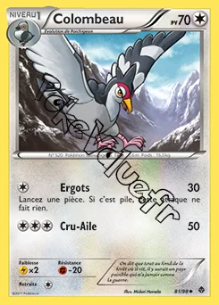 Carte Pokémon Colombeau n°81 de la série Pouvoirs Émergents
