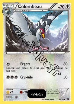Carte Pokémon Colombeau Reverse n°81 de la série Pouvoirs Émergents