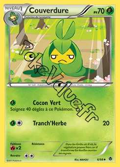 Carte Pokémon Couverdure n°6 de la série Pouvoirs Émergents