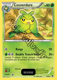 Carte Pokémon Couverdure Reverse n°5 de la série Pouvoirs Émergents