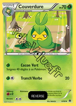 Carte Pokémon Couverdure Reverse n°6 de la série Pouvoirs Émergents
