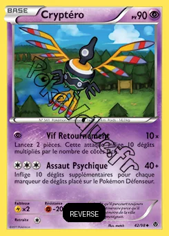 Carte Pokémon Cryptéro Reverse n°42 de la série Pouvoirs Émergents