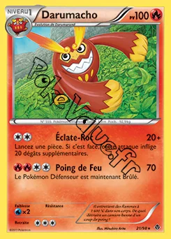 Carte Pokémon Darumacho n°21 de la série Pouvoirs Émergents