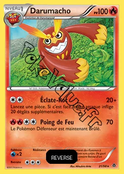 Carte Pokémon Darumacho Reverse n°21 de la série Pouvoirs Émergents