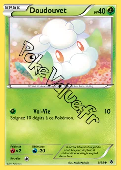 Carte Pokémon Doudouvet  n°9 de la série Pouvoirs Émergents