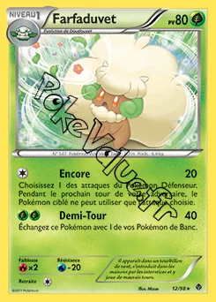 Carte Pokémon Farfaduvet n°12 de la série Pouvoirs Émergents