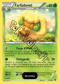 Carte Pokémon Farfaduvet Reverse n°11 de la série Pouvoirs Émergents